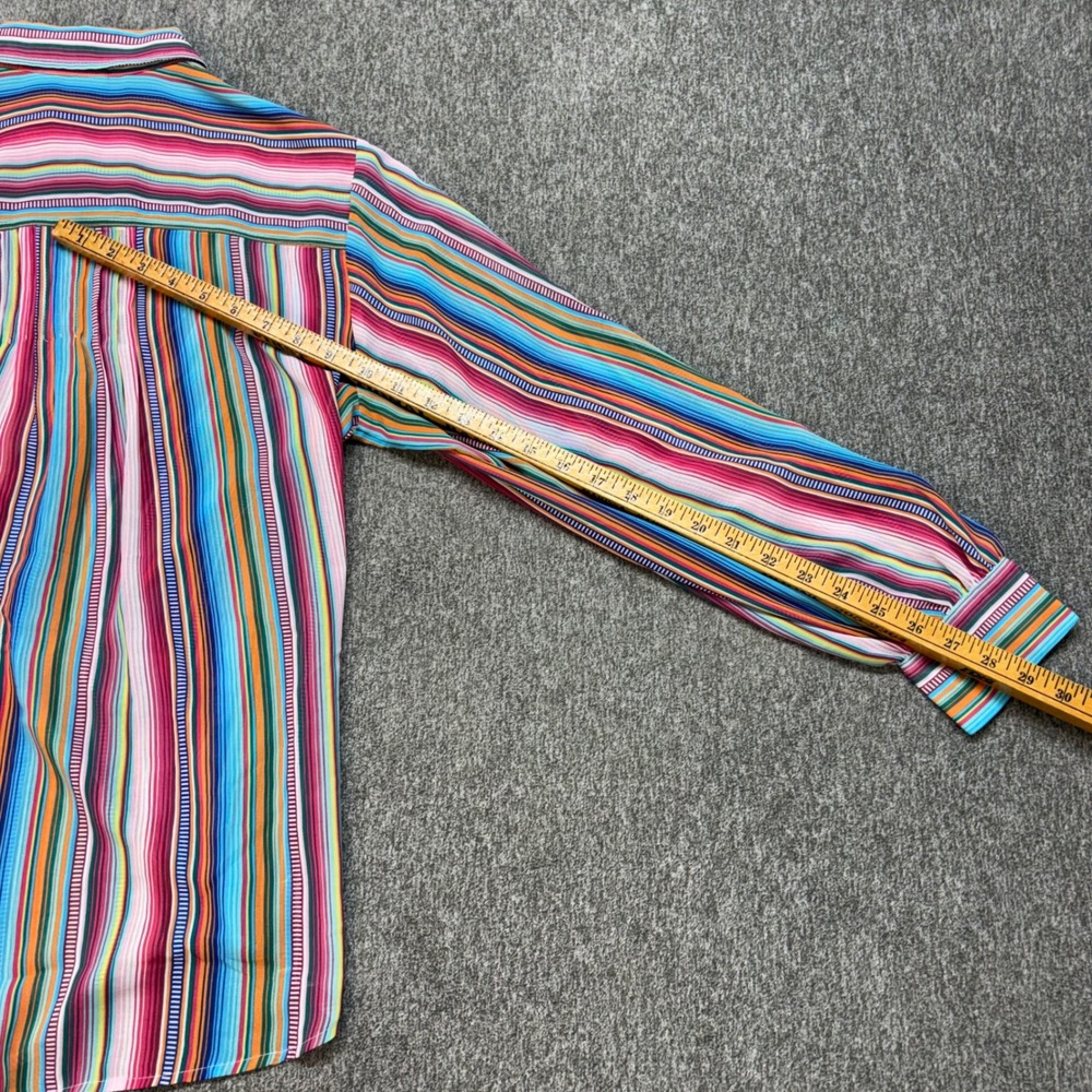 Ariat Naran Shirt Womens Large Multicolor Striped Button Down Long Sleeve - Picture 10 of 12